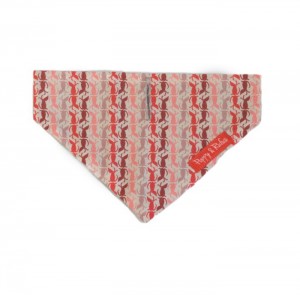 Poppy & Rufus stylish dog bandana in cherry reds fabric